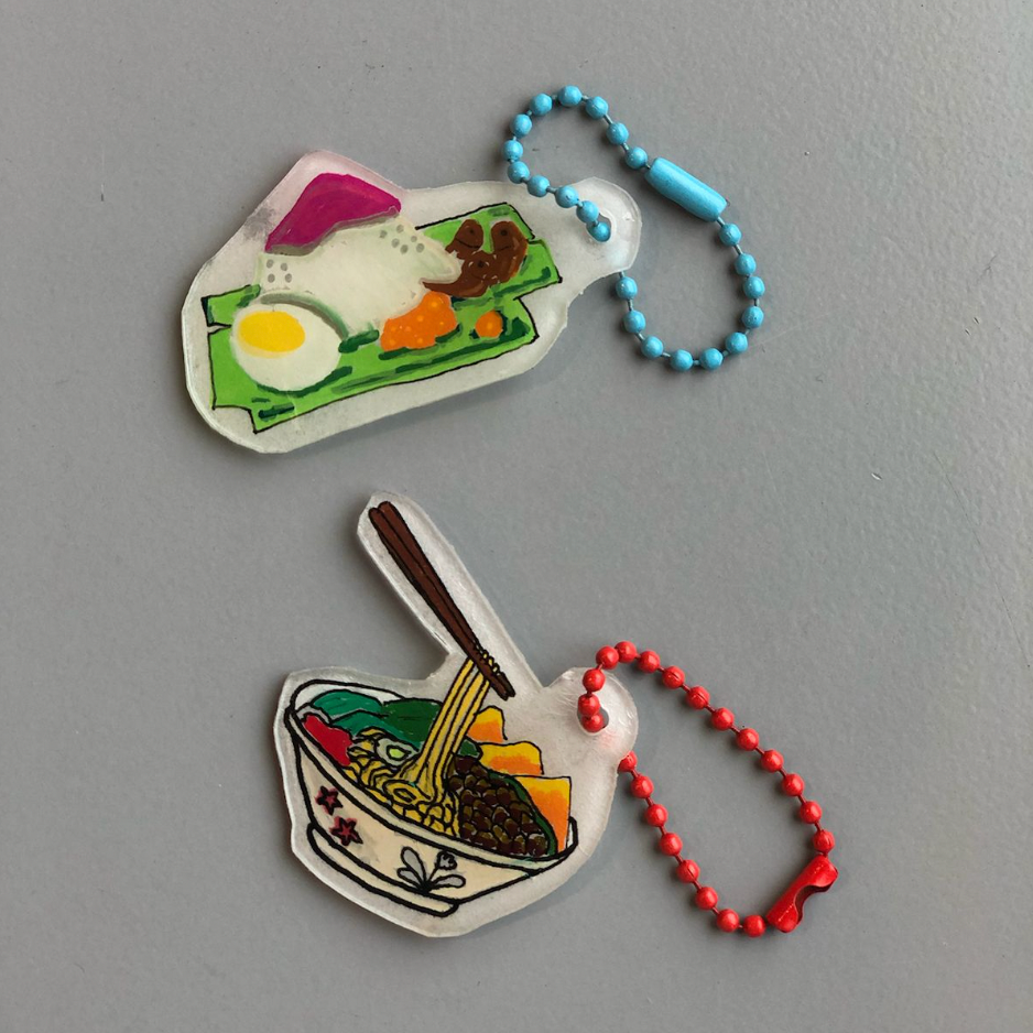 Shrink Art Food Keychain/Magnet